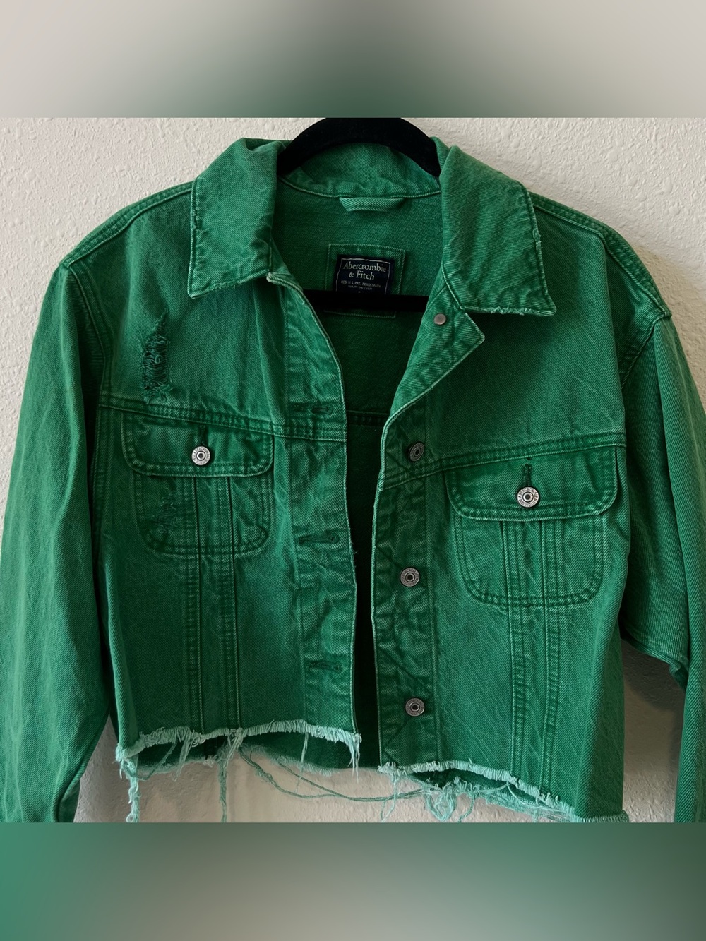 Abercrombie green denim jacket - Picture 3 of 6